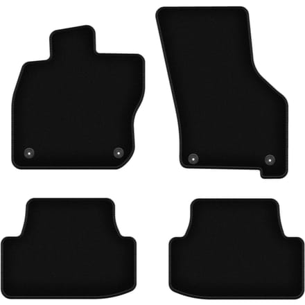 BASIC zwarte veloursmatten voor: Skoda Octavia IV E-Tec sedan, stationwagen, liftback (2020-)