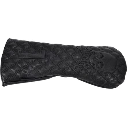 Couvre-tête de golf en cuir synthétique imperméable avec motif tête de mort black