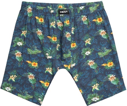 Men Plus - Heren - Longpants FLEXLASTIC® OEKO-TEX onderbroek all-over print - Navy blauw - Maat L