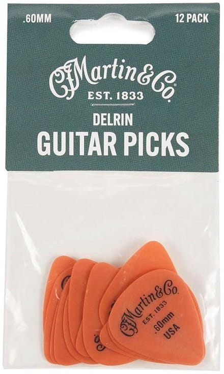 Martin & Co 18A0153 Delrin Gitaar Plectrums 0.60mm Oranje 12 Pack