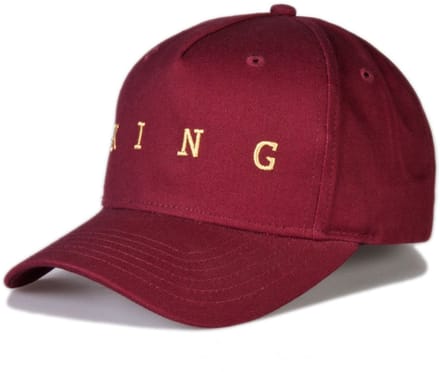 KING Apparel Tennyson Gold Curve Peak cap - Oxblood