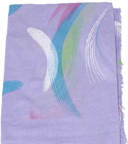 Lange Sjaal - 100% Bamboe - Print - (3801) Paars/lila