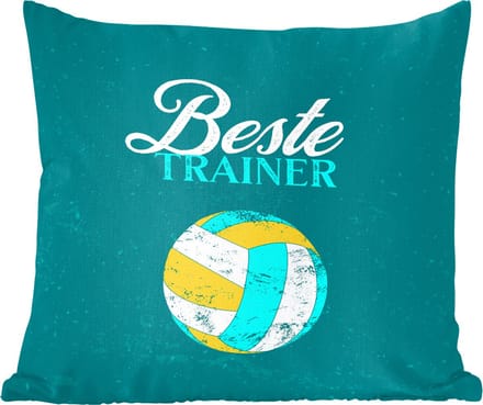Sierkussens - Kussentjes Woonkamer - 60x60 cm - Quote - Trainer - Volleybal