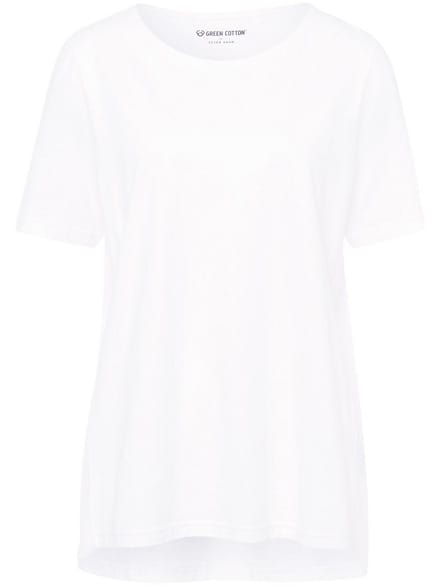 Shirt Benedikte 100% katoen ronde hals Van Green Cotton wit