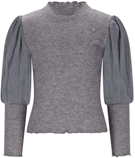 Le Chic - NOXNU puffy sleeve top - Grey Matters - Maat 128