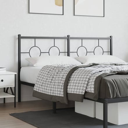 vidaXL Vervangend hoofdbord 150 cm metaal zwart