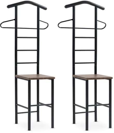 Kledingrek JIVO, set van 2 – zwart/bruin