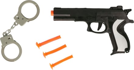 Lg-imports Politieset Met Pistool 5-delig Zwart
