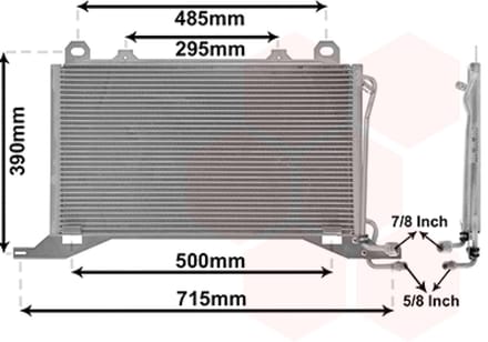 Van Wezel - LUCHTCONDENSATOR VOOR MERCEDES BENZ E-CLASS W210 1995-1999 2108300370