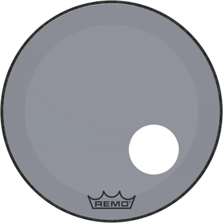 Remo Powerstroke 3 Colortone 22" Smoke, Mit 5" Loch - Bass drumvel