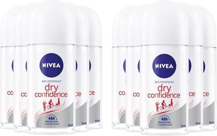 Nivea Dry Confidence Deo Roller - 10 x 50 ml