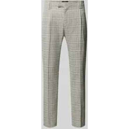 Slim fit bandplooibroek met linnen, model 'SAND'