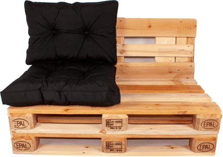 Universeel Lounge plof kussen - Uni Zwart 2501