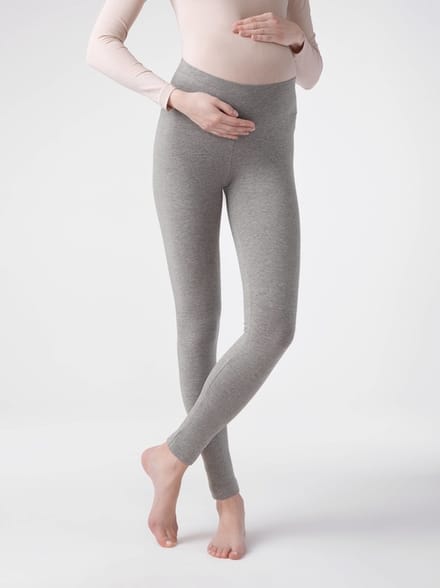 Zwangerschapslegging met buikondersteuning, Mama-FITNESS, grijs, Medium (38).