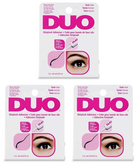 DUO Striplash Kleef - Kunstwimpers - Donker 7g 3-pack