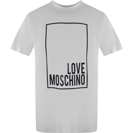 Love Moschino Box Logo Wit T-shirt
