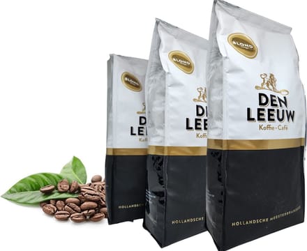 Den Leeuw koffiebonen Blond - horeca kwaliteit - 3x 1 kg