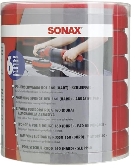 Harde Foam Pad 160 mm voor Machinaal Polijsten van Lakken - Set van 6