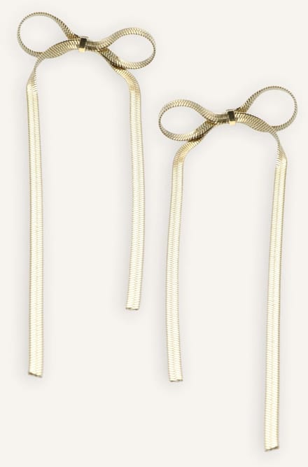 Notre-V Earring Bow Sieraden Dames - Goudkleurig - Maat ONESIZE