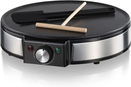 QORA® Pannenkoekenmaker - Pancake maker - Pannenkoek - Zwart - ‎31cm x 33cm x 8cm