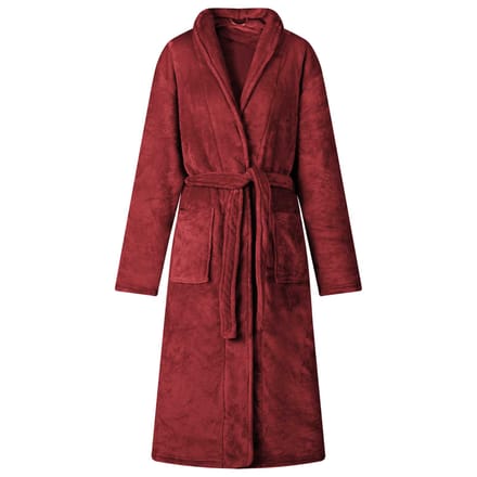 vidaXL Badjas zonder Kap Bordeaux Rood l Flanel