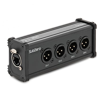 SubZero 4-kanalen XLR (M) - Cat5/Ethernet Netwerkverlenger