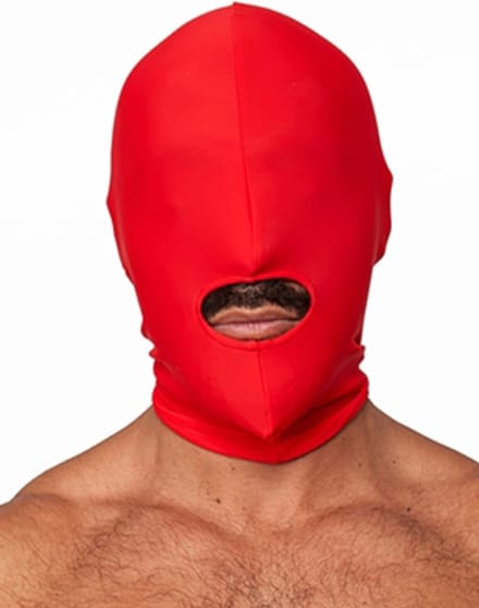 Mister B - lycra masker open mond - rood - one size