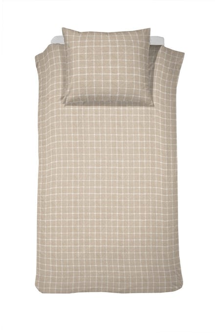 Cinderella Dekbedovertrek Carre Flanel - Naturel - 140x220