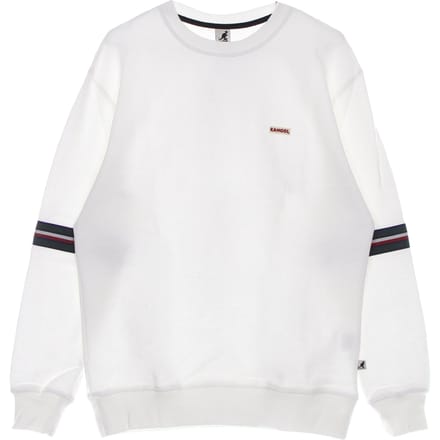 Lichtgewicht herensweatshirt met ronde hals, Heritage Taped Crew Sweat, gebroken wit