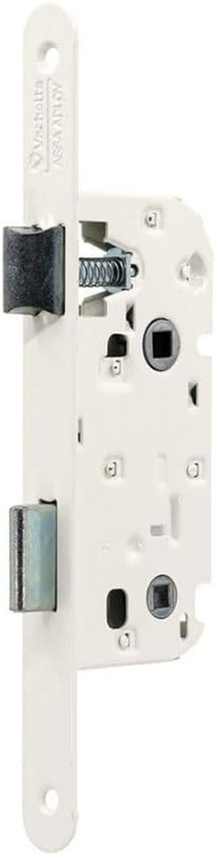 Inbouwslot - Deurslot - Toilet Beveiligen - Omkeerbaar - 70mm - Wit