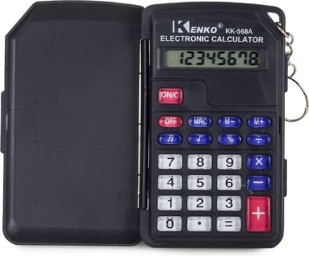 Mini Rekenmachine – Rekenmachine – Pocket Rekenmachine – Sleutelhanger – Calculator – Klein formaat - 9.5 cm x 5.5 cm x 1 cm