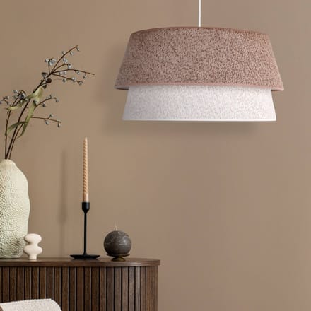 Euluna Hanglamp Boucle, Ø 50 cm, cappucchino/ecru