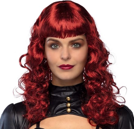 Boland - Pruik Lady Steampunk Rood - Krullen - Lang - Vrouwen - Prinses - Sciencefiction- Steampunk- Fantasy