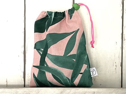 MixG | Knikkerzak | Roze met bladeren | Meisje