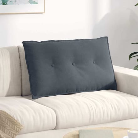 vidaXL - Rugkussen - Donkergrijs - 80 - x - 50 - x - 19 - cm - Corduroy - stof