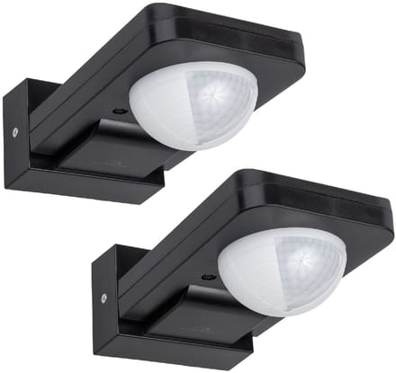 Maclean - PIR bewegingssensor - infrarood, IP65, max 2000W, zwart, MCE243 B, 2 stuks
