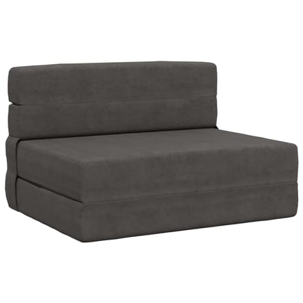 vidaXL - Vouwbare - Sofa - Bed - Donkergrijs - 70 - x - 72 - x - 60 - cm - Stof