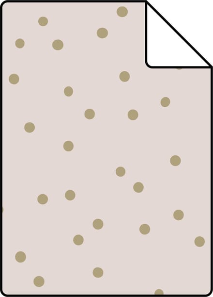Proefstaal ESTAhome behang stippen oudroze en goud - 26.5 x 21 cm - 139274-S