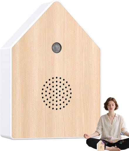 Bewegingssensor Vogel Geluidsbox - Natuur Geluidsapparaat - Ontspanning Bevorderen - Automatische Bewegingsdetectie - 11 x 15.2 cm - Wit