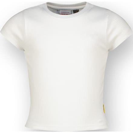 Vingino Girls Basic-crop Rib Tee T-shirt Real White Größe: 2 | T-Shirts Outlet | kids | Weiß