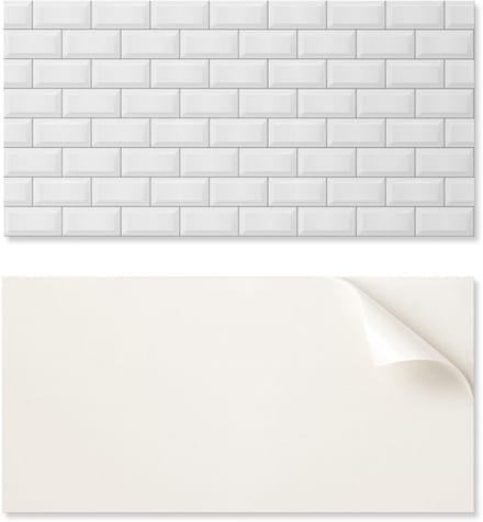 Zelfklevend vinyl wandpaneel 100x50 cm, baksteenmotief