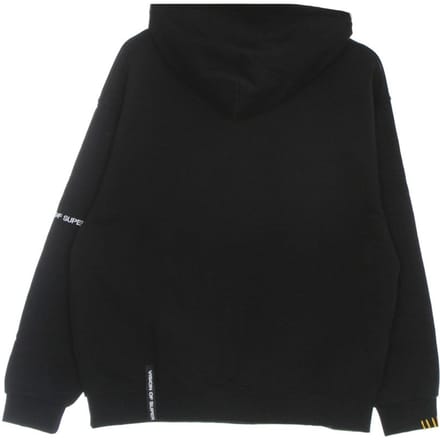 Lichtgewicht herensweatshirt met capuchon, oversized capuchon met harlekijnprint, zwart