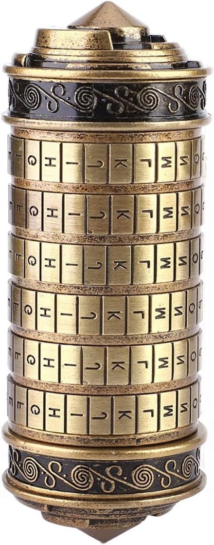 Cryptex Brief Wachtwoord Codelock met Ringhouder - Geschenk voor Kerst Valentijnsdag - Puzzel Wachtwoord Lock