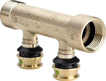 Viega Raxofix-verdeler, d 16mm, G 3/4, n 2 siliciumbrons Model 5326.06, 645618