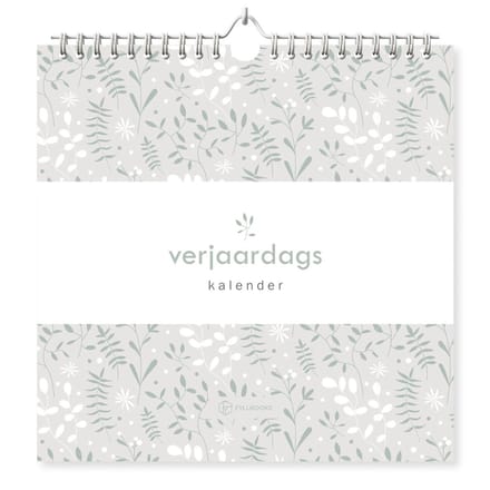 Fyllbooks - Verjaardagskalender - Kalender Verjaardagen - Botanical - 13 Pagina's