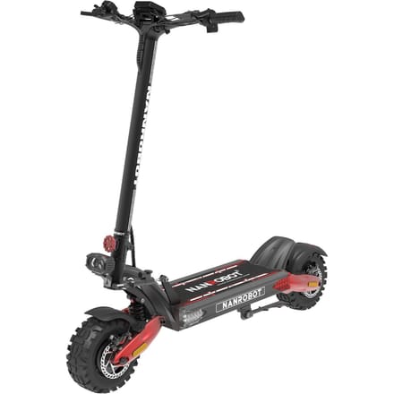 Trottinette Électrique Tout-Terrain NANROBOT LS7+ avec Batterie 72V 35AH, Freins Hydrauliques Doubles rouge
