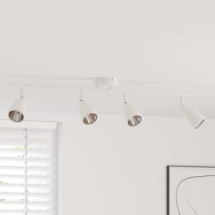 vidaXL Plafondspot met schijnwerpers Wit 70 x 12,5 x 10,5 cm Metaal