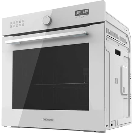 Cecotec Inbouw Multifunctionele Oven 60cm Bolero Hexa AF316000 Glass White A. 3400W, 81L Capaciteit, 11 Functies met Airfryer Master, Pizza Master, Steam Assist, Steam EasyClean, 3D Cooking, Ontdooien