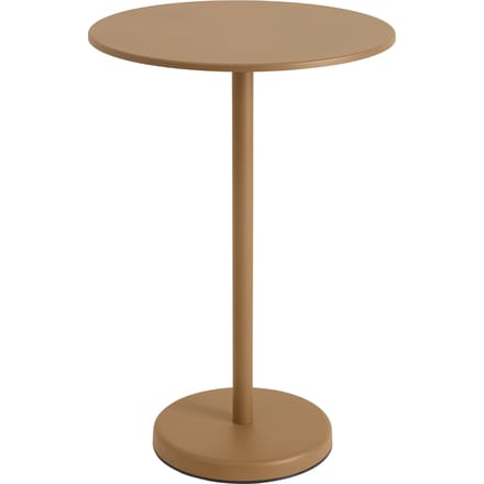 Muuto Linear Steel Tafel rond - Hoogte 105 cm - oranje