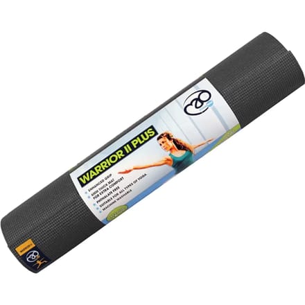 Fitness-Mad yoga mat Warrior II Plus 6mm graphite antislip comfort.